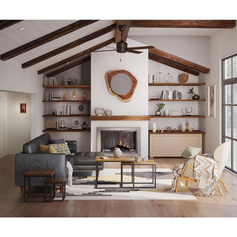 Progress Lighting Antique Bronze 52 in. 4-Blade Ceiling Fan 