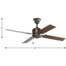 Progress Lighting Antique Bronze 52 in. 4-Blade Ceiling Fan 