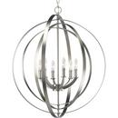 Progress Lighting Burnished Silver 6 Light 60W Candelabra Pendant 