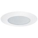 Elite Lighting White Shower Trim with Albalite Flat 