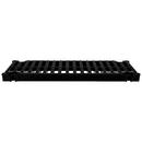 24 in. Ductile Iron Flo Thru Slotted Grate in Black (Closing End)
