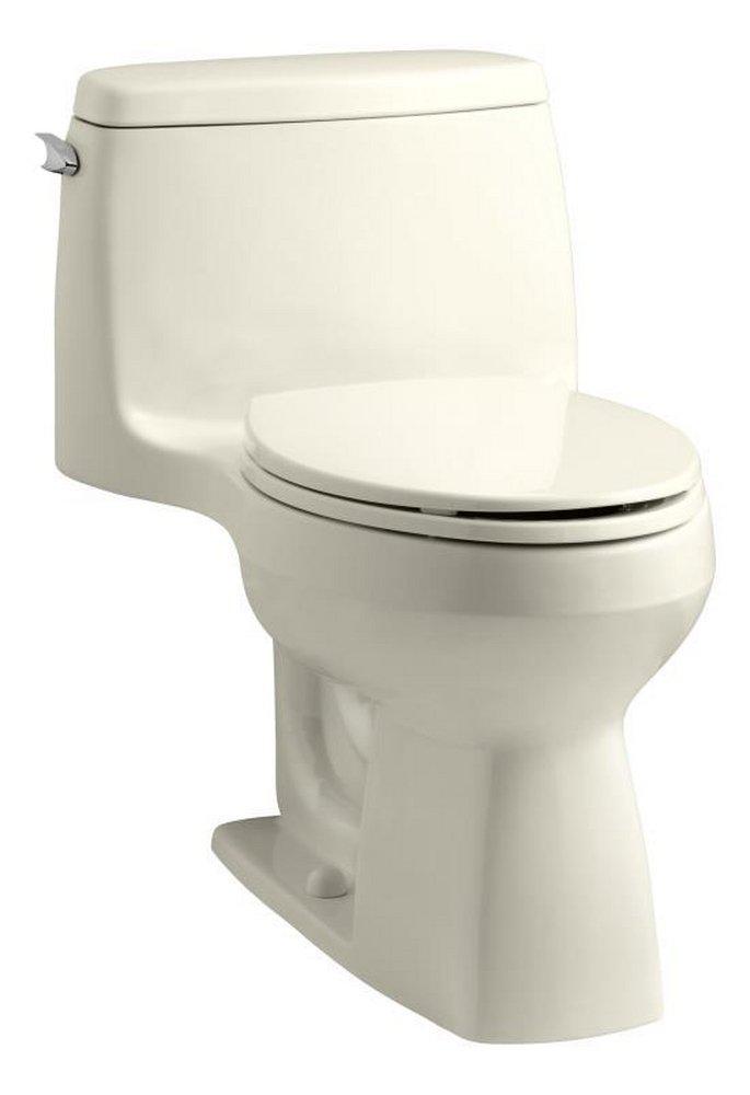 KOHLER Almond 1.28 gpf Elongated One Piece Toilet with Left-Hand Trip Lever 