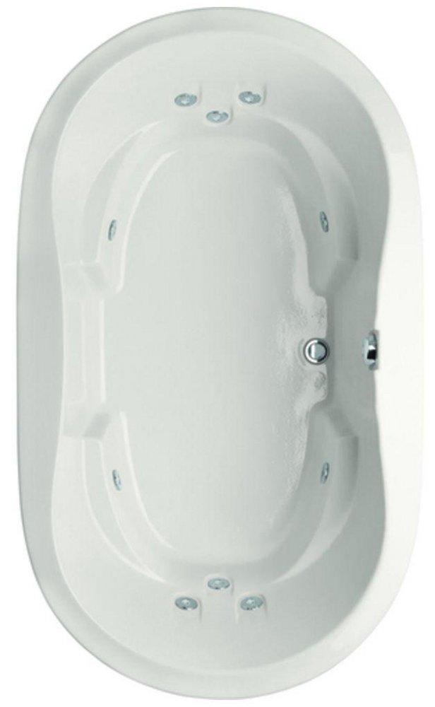 Hydro Systems White 74 x 44 in. Whirlpool Drop-In Bathtub with Center Drain 