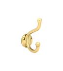 Brass Robe Hook in French Antique