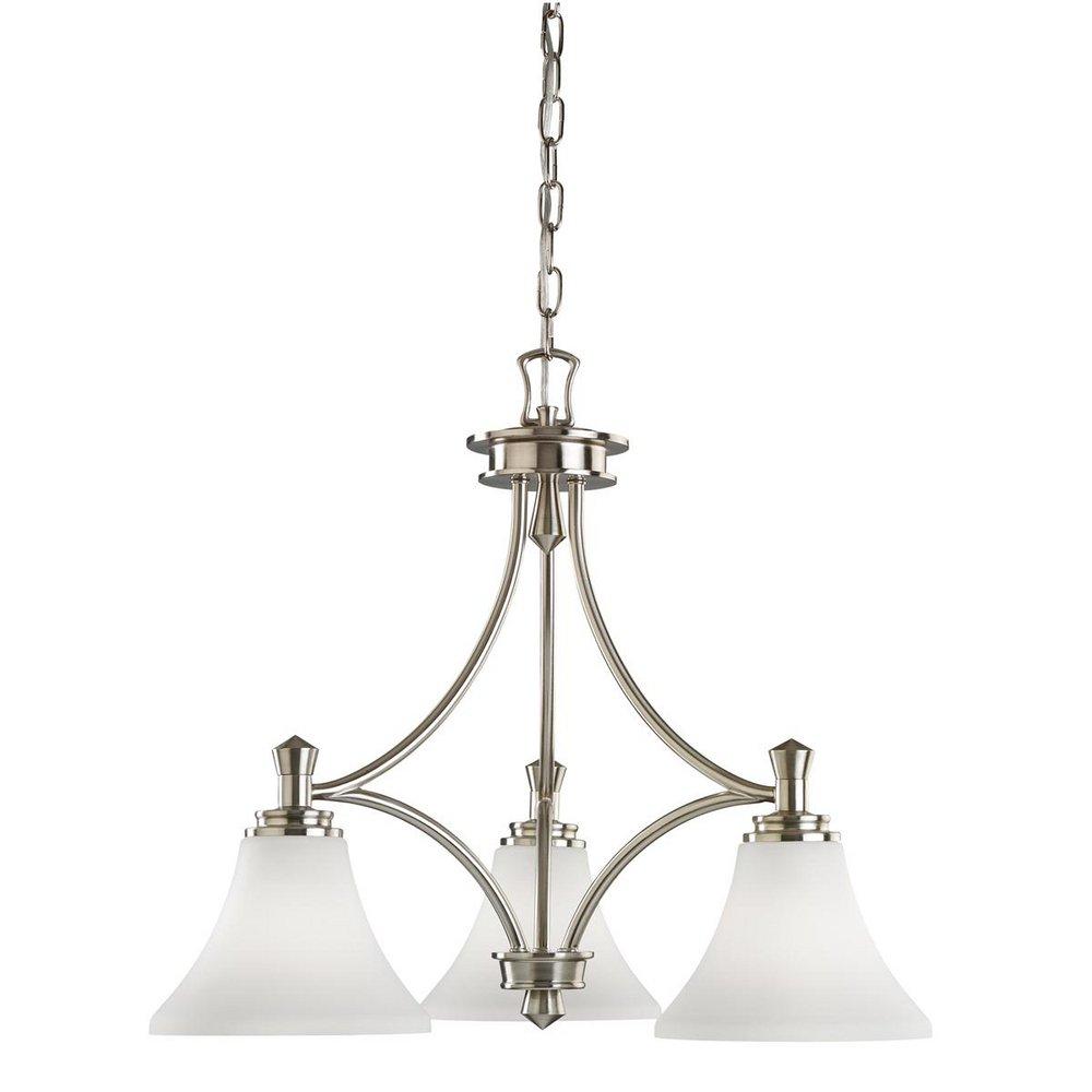 Kichler Lighting Brushed Nickel 20-1/2 in. 100 W 3-Light Medium Chandelier 