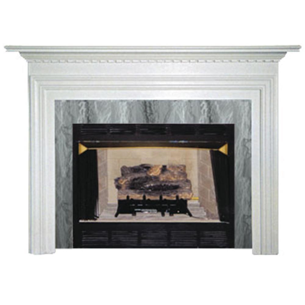 Agee Woodworks Paint Grade Fireplace Mantel with 60 Shelf 
