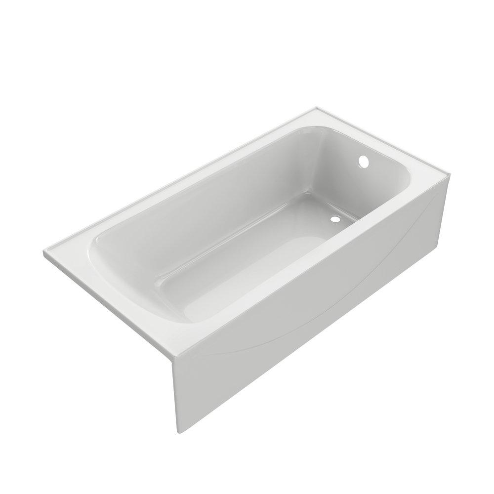 PROFLO&reg; White 59-3/4 x 30-1/4 in. Soaker Alcove Bathtub with Right Drain 