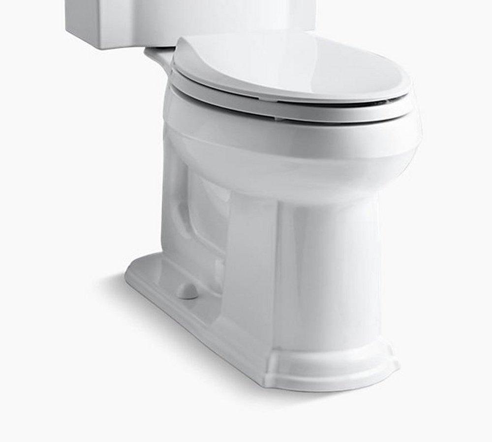 KOHLER White 1.28 gpf Elongated Floor Mount Two Piece Toilet 