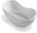66 x 31-1/2 in. Soaker Freestanding Bathtub with Center Drain in Honed White