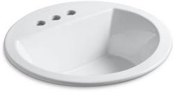 18-7/8 in. Drop-in Round Vitreous China Bathroom Sink in White