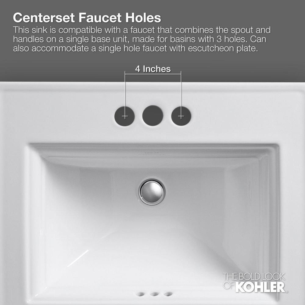 KOHLER White Drop-in Basin 