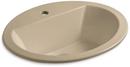 1-Hole Drop-In Oval Bathroom Sink in Mexican Sand
