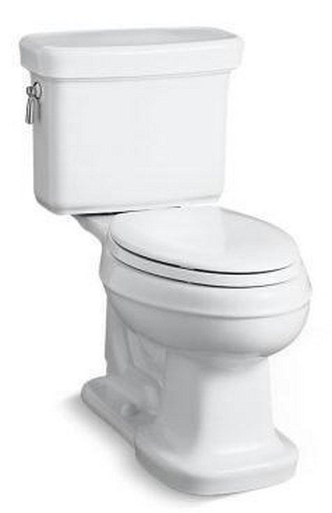KOHLER White 1.28 gpf Elongated Toilet 