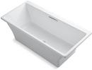 KOHLER White 66-15/16 x 31-1/2 in. Soaker Freestanding Bathtub with Center Drain 
