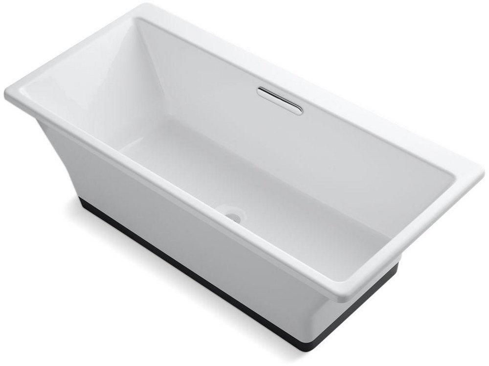 KOHLER White 67 x 31-1/2 in. Freestanding Bathtub 