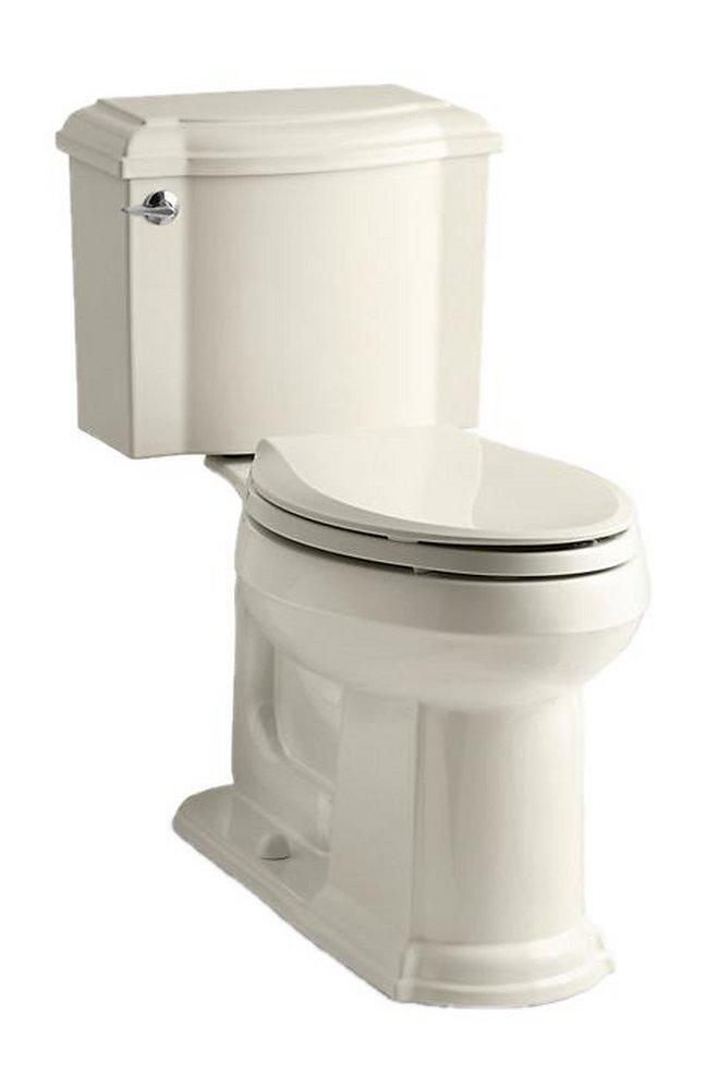 KOHLER Almond 1.28 gpf Elongated Floor Mount Two Piece Toilet 