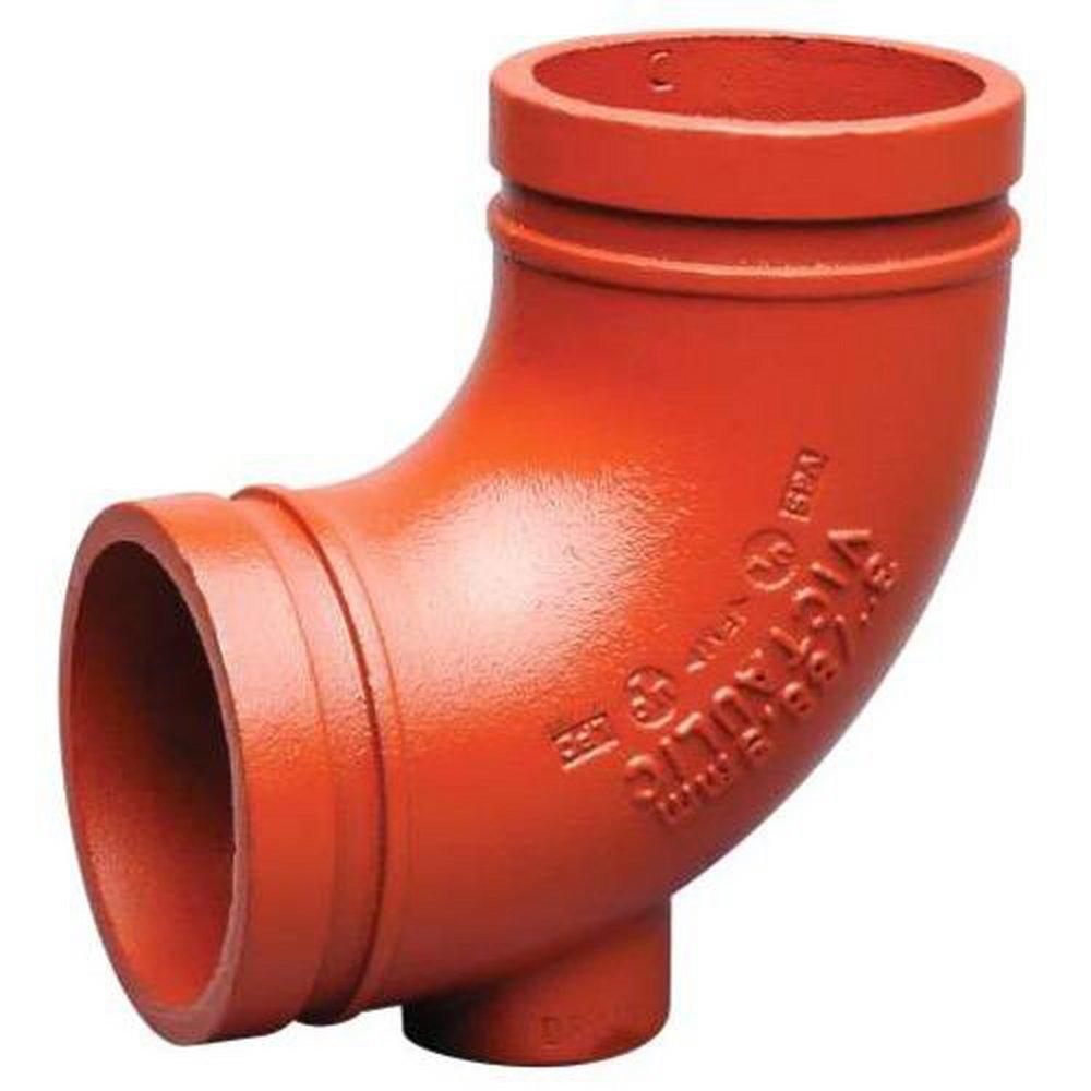 Victaulic Orange Orange Enamel Ductile Iron Drain Sprinkler Elbow 