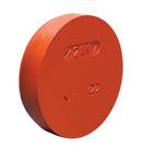 4 in. Grooved 365 psi Domestic Orange Enamel Ductile Iron Cap