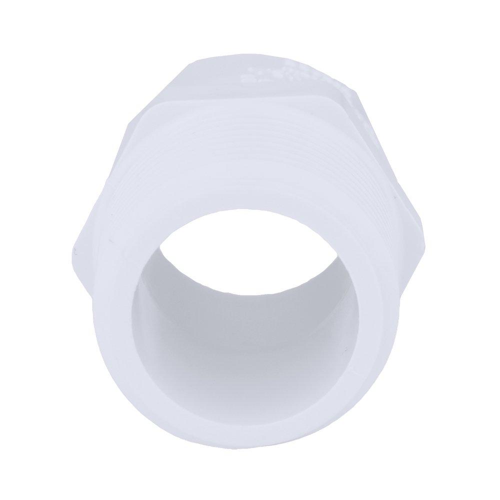 White PVC Schedule 40 Male Adapter 