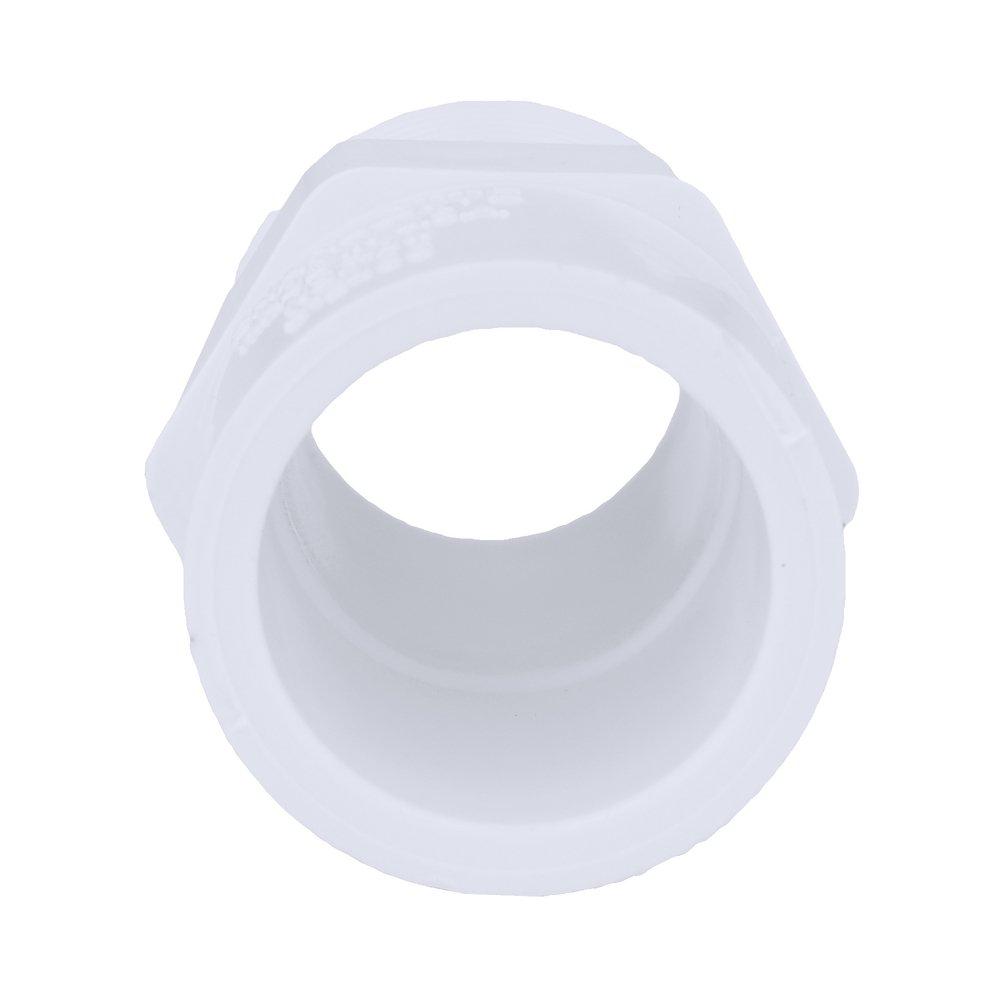 White PVC Schedule 40 Male Adapter 