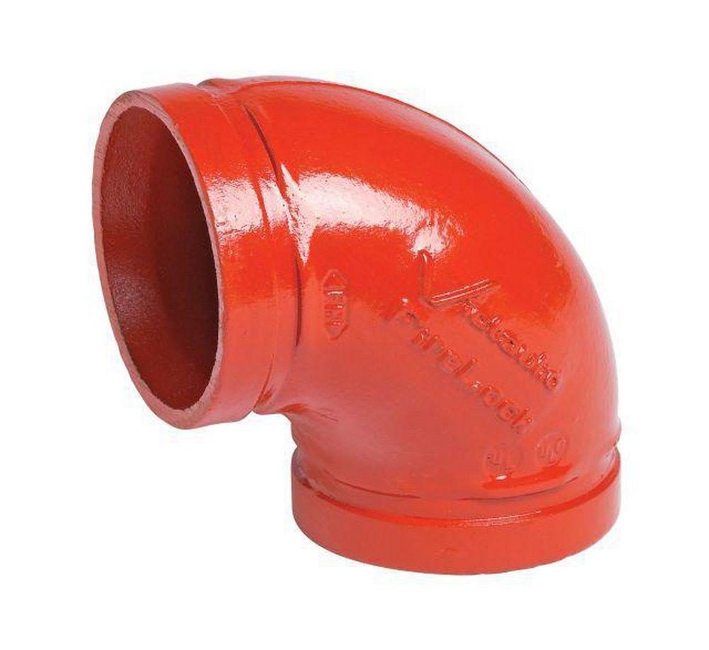 Victaulic Orange Orange Enamel Ductile Iron 90 Degree Sprinkler Elbow 