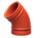 Victaulic Orange Orange Enamel Ductile Iron 45 Degree Sprinkler Elbow 