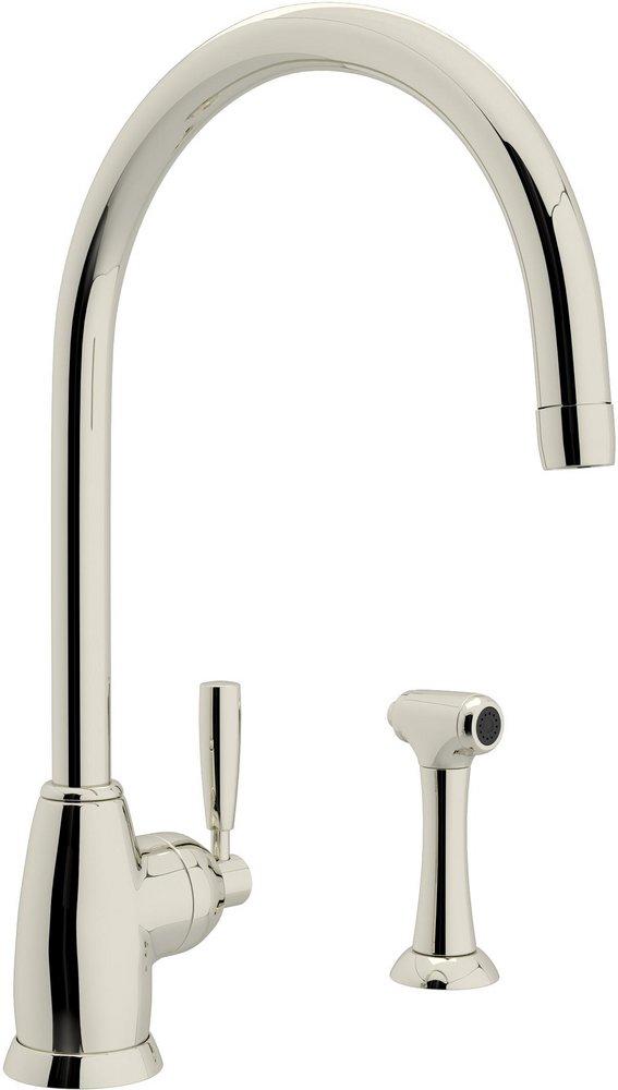 Perrin & Rowe Polished Nickel Single Handle Kitchen Faucet 