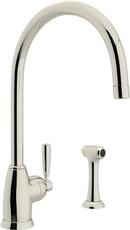Perrin & Rowe Polished Nickel Single Handle Kitchen Faucet 