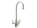 Perrin & Rowe Polished Nickel Three Handle Lever Bar Faucet 