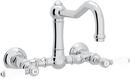 ROHL&reg; Polished Chrome Bridge Kitchen Faucet with Double Porcelain Lever Handle 