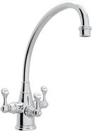 1-Hole Filtering Kitchen Faucet with Triple Lever Handle in Polished Chrome