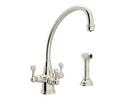 Kitchen Faucet with Triple Lever Handle in Polished Nickel