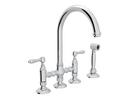 ROHL&reg; Polished Chrome Two Handle Bridge Kitchen Faucet 