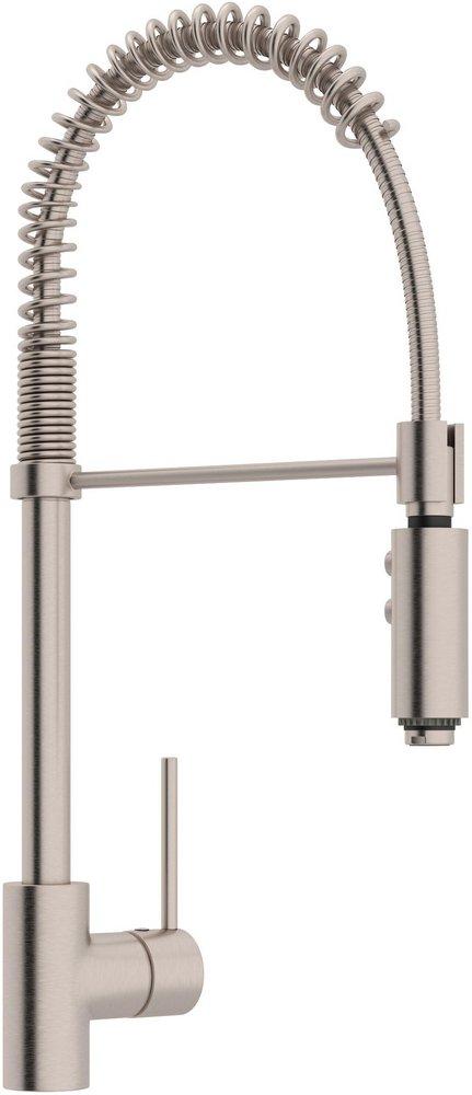 ROHL&reg; Satin Nickel Single Handle Pull Down Kitchen Faucet 