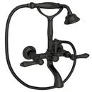 ROHL&reg; Old Iron Three Handle Wall Mount Filler 