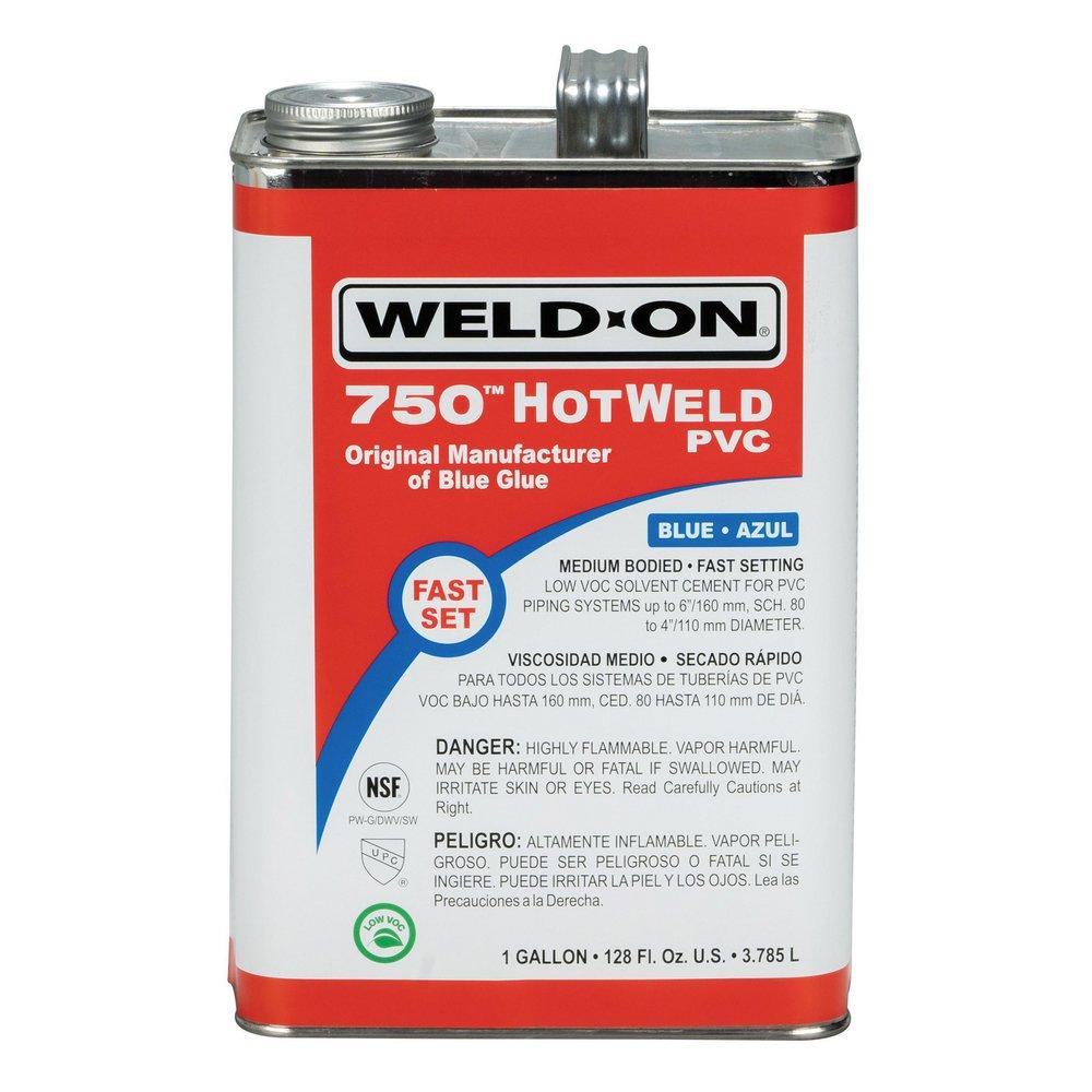 Weld-On&reg; Fast Set Plastic Blue Pipe Cement 
