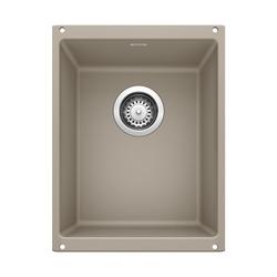13-3/4 in. Undermount Silgranit Single Bowl Kitchen Sink in Truffle
