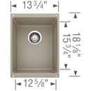 BLANCO Truffle 13-39/50 x 18-11/100 in. No Hole Composite Single Bowl Undermount Kitchen Sink 