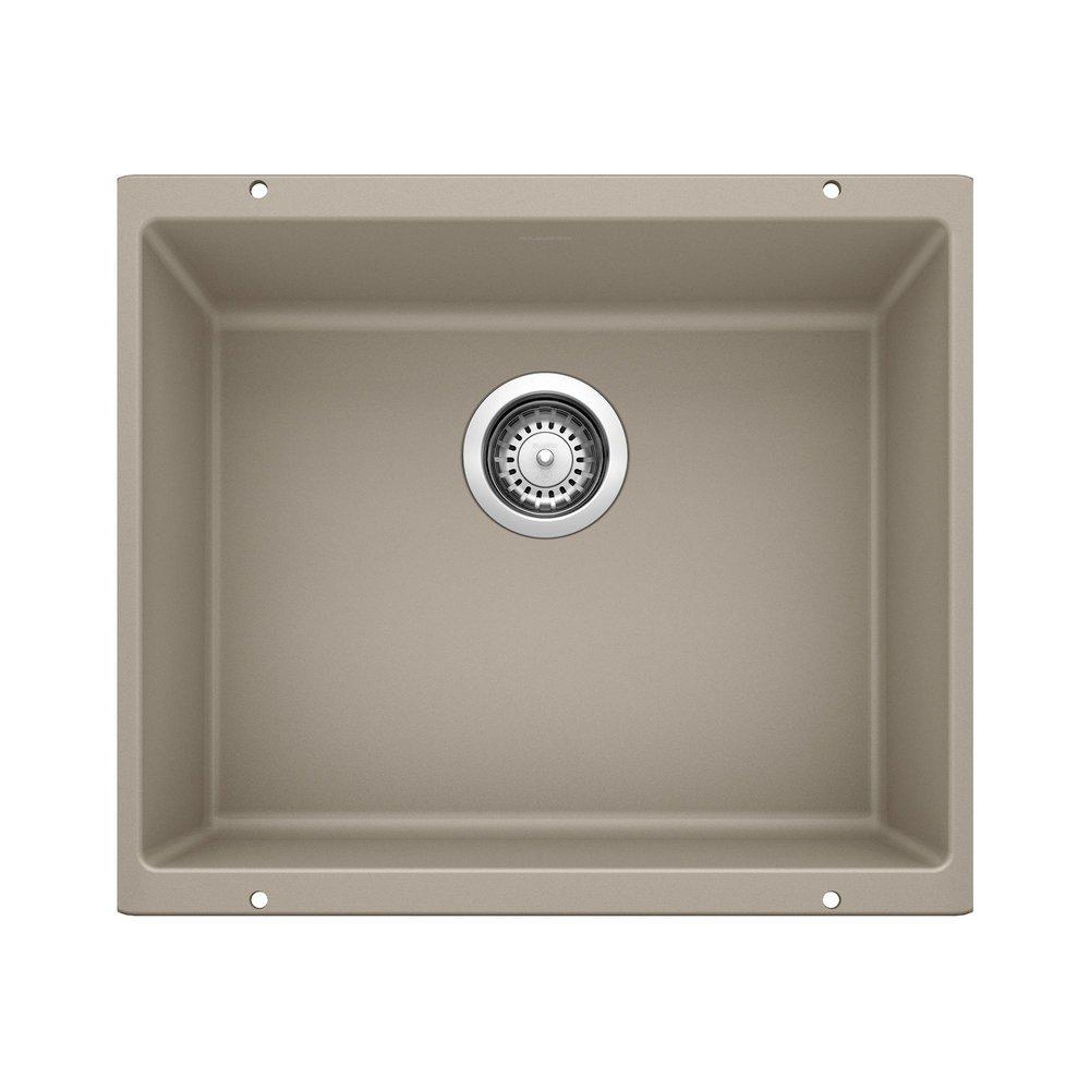 BLANCO Truffle 20-87/100 x 18-11/100 in. No Hole Composite Single Bowl Undermount Kitchen Sink 