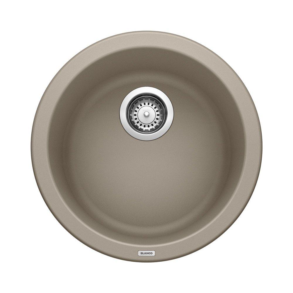 BLANCO Truffle 17-11/16 x 17-11/16 in. Drop-in and Undermount Granite Bar Sink 