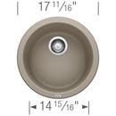 BLANCO Truffle 17-11/16 x 17-11/16 in. Drop-in and Undermount Granite Bar Sink 