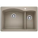 BLANCO Truffle 33 x 22 in. 1 Hole Composite Double Bowl Dual Mount Kitchen Sink 
