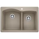 BLANCO Truffle 33 x 22 in. 1 Hole Composite Double Bowl Dual Mount Kitchen Sink 
