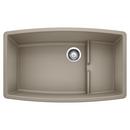 32 x 19-1/2 in. No Hole Composite Double Bowl Undermount Kitchen Sink in Truffle