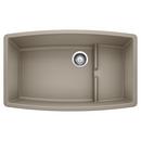 BLANCO Truffle 32 x 19-1/2 in. No Hole Composite Double Bowl Undermount Kitchen Sink 