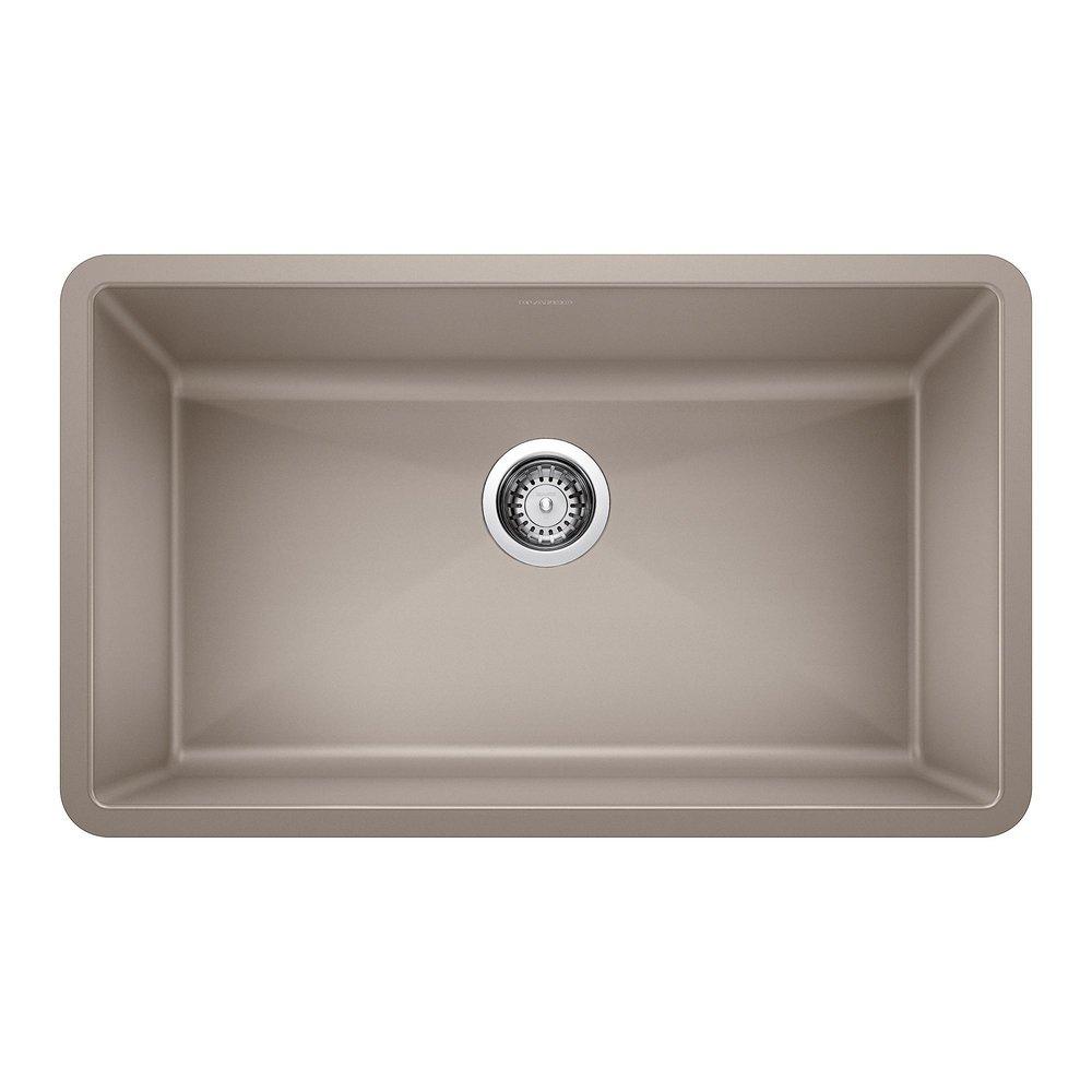 BLANCO Truffle 32 x 19 in. No Hole Composite Single Bowl Undermount Kitchen Sink 