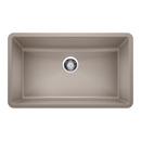 32 x 19 in. No Hole Composite Single Bowl Undermount Kitchen Sink in Truffle