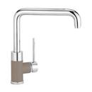 BLANCO Polished Chrome/Truffle 1-Hole Kitchen Faucet with Single Lever Handle 
