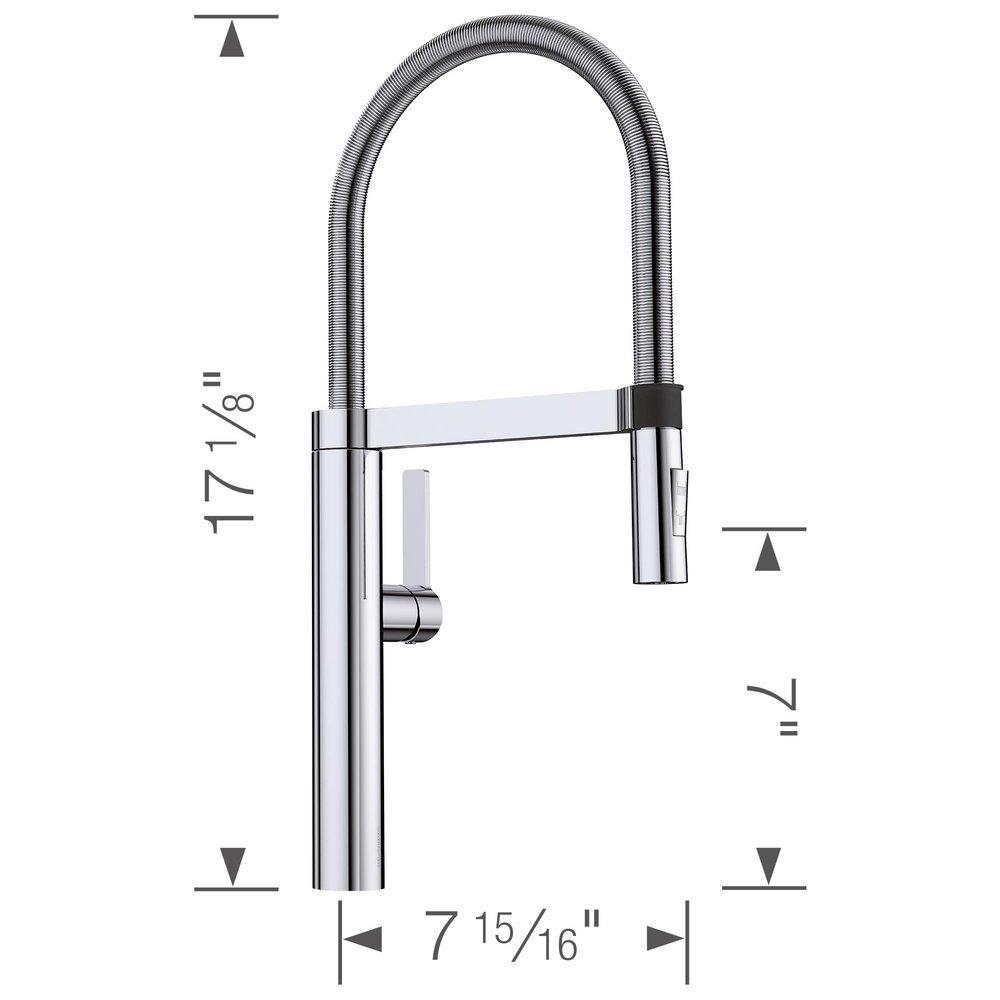 BLANCO Chrome Single Handle Pull Down Kitchen Faucet 