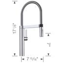 BLANCO Chrome Single Handle Pull Down Kitchen Faucet 